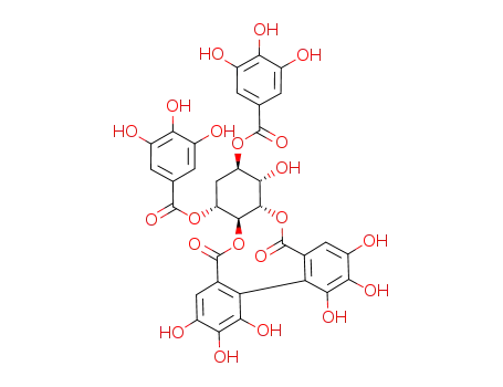 1,5-di-O-galloyl-3,4-(S)-hexahydroxydiphenoyl proto-quercitol