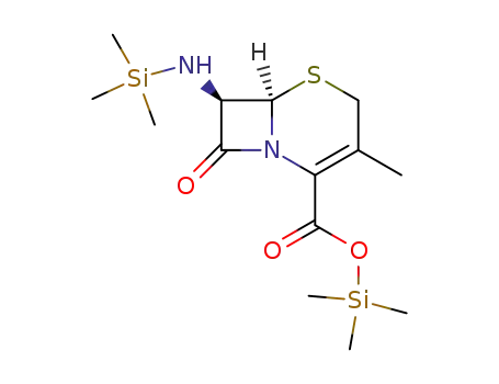 (6<i>R</i>)-3-methyl-8-oxo-7<i>t</i>-(trimethylsilanyl-amino)-(6<i>r</i><i>H</i>)-5-thia-1-aza-bicyclo[4.2.0]oct-2-ene-2-carboxylic acid trimethylsilanyl ester